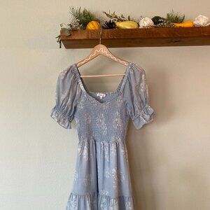 Madewell Baby Blue Silk Dress